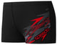 Speedo medley logo aquashort jongens sportzwembroek - zwart rood