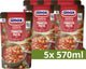 Unox - extra rijkgevuld soep in zak - tomaten pasta - 5 zakken x 570 ml