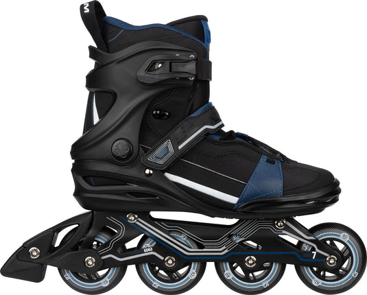 Nijdam inline skates - alu chassis - circuit cruiser - maat 41 - zwart