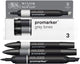 Winsor newton 0290185 promarker set 3 stuks – grey tones – alcoholmarkers met dubbele punt