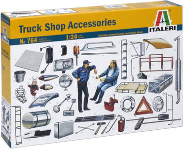 Italeri modelbouwpakket militaire voertuigen - 0764 truck shop accessories plastic - 1:24 - modelbouw