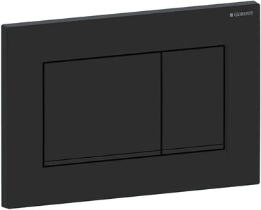 Geberit bedieningspl. sigma30, 2-toets:mat zwart, easy-to-clean, zwart