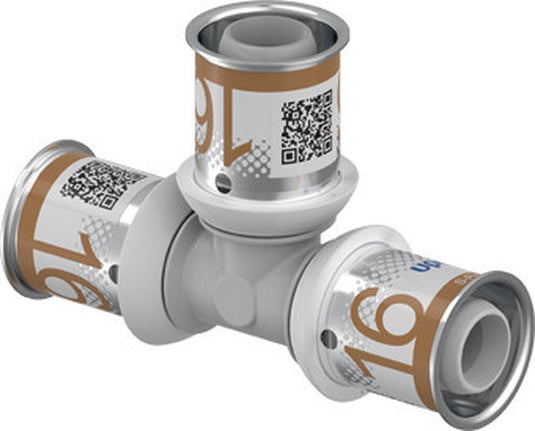 Uponor s-press plus ppsu t-stuk - 16 mm pers