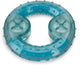 Beeztees puppy koel bijtring lou - puppy speelgoed - puppy kauwspeelgoed - hondenspeelgoed - blauw - 10x10x2,3 cm