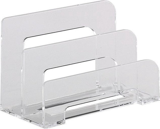 Alco brievenstandaard acryl - 2-vaks transparant - 75x150x95mm - al-4466
