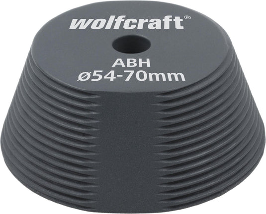 Wolfcraft - verloopadapter - gatvergroter voor het vergroten van gaten met een gatenzaag - ø 54–70 mm - 76 mm - 5952000
