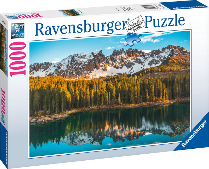 Afbeelding laden in galerijviewer, Ravensburger puzzel italian landscapes: lago di carezza - legpuzzel - 1000 stukjes
