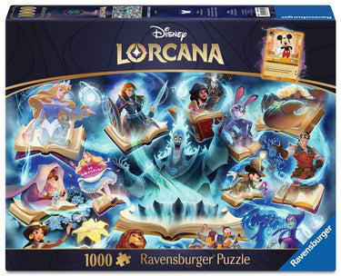 Ravensburger disney lorcana jigsaw puzzle glimmers of the realm: sapphire (1000 pieces) puzzles