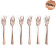 Amefa austin koper – 6-delige taartvorkjesset – 14 cm – 18 0 chroomstaal – matte pvd-coating – cadeauverpakking