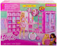Barbie super kledingkast – modepop met 25+ stukken, roze glitterkast kaptafel
