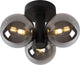 Lucide trudy - plafonnière (plafondlamp) badkamer - ø 28 cm - 3xg9 - ip44 - zwart