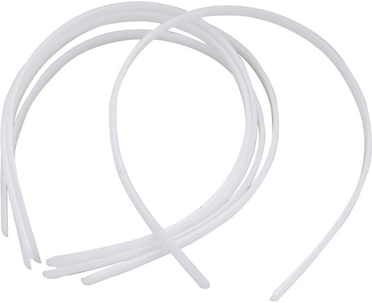 Creativ company plastic haarbanden wit 8 mm 20 stuks