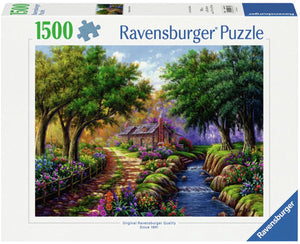 Ravensburger legpuzzel cottage bij de rivier, 1500st.