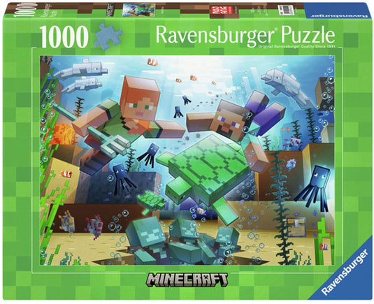 Ravensburger legpuzzel minecraft mosaic 1000 stukjes karton.