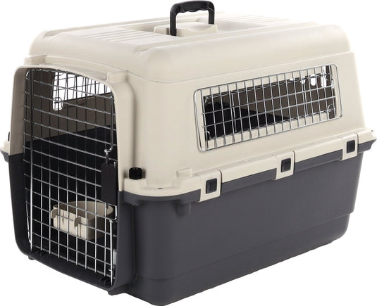 Flamingo transportbox hond m 67×53×47 cm – transportkooi nomad donkergrijs