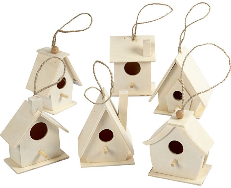 Afbeelding laden in galerijviewer, Creativ company vogelhuis hout 7cm, 6st.
