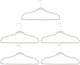Alpina fluwelen kledinghangers crème – 10 stuks – anti-slip kleerhangers – broekhangers – goudkleurige haak
