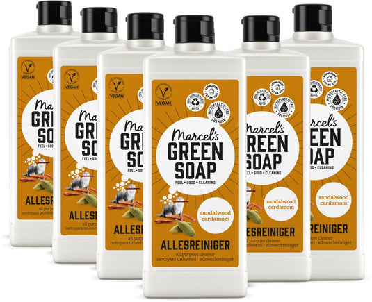 Marcel's green soap allesreiniger - sandelhout kardemom - 6 x 750ml