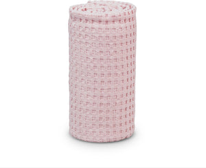 Lulujo - wafel dekentje - 100x80 cm - roze