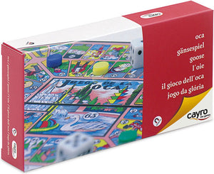 Cayro ganzenspel magnetisch klein - opvouwbaar reisformaat met metalen speeloppervlak - 4 magnetische fiches en 2 magnetische dobbelstenen - speelbord 16x16 cm - 2-4 spelers - vanaf 5 jaar - collection