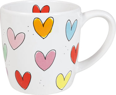 Blond amsterdam , even bijkletsen: cappuccino beker 0,5l hearts