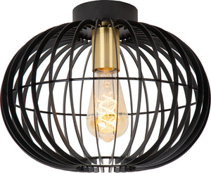 Lucide yann - plafonnière (plafondlamp) - ø 32 cm - 1xe27 - zwart
