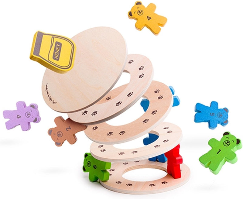 Afbeelding laden in galerijviewer, Bigjigs houten stapelspel teddyberen.
