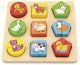 Vigatoys viga toys - boerderijpuzzel met geometrische vormen