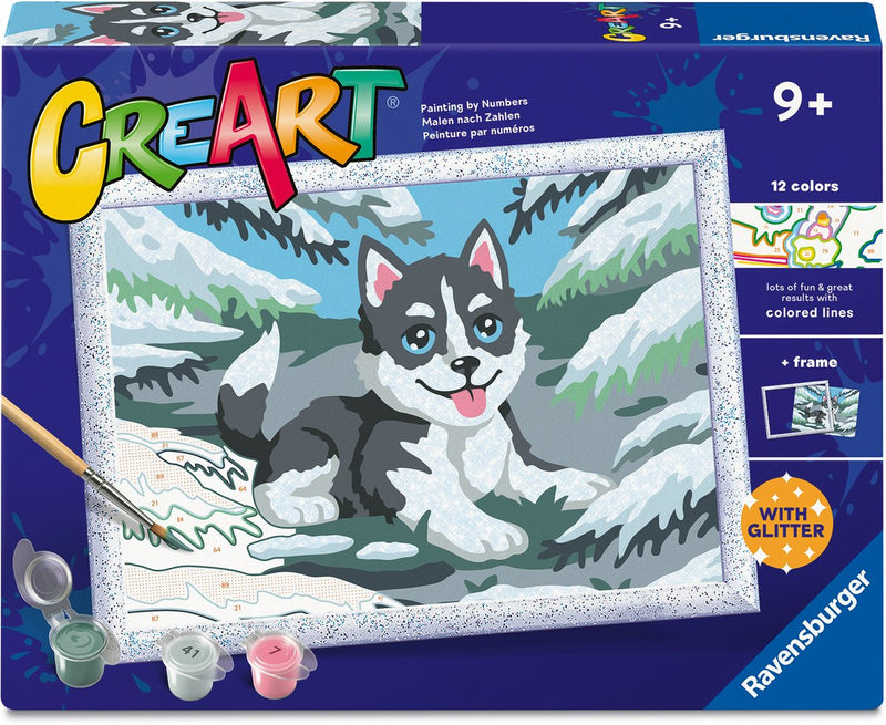 Afbeelding laden in galerijviewer, Ravensburger – creart: cheeky husky – schilderen op nummer
