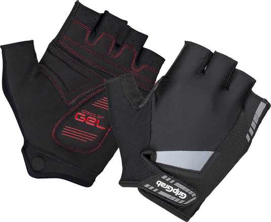 Gripgrab - supergel padded korte vinger zomer fietshandschoenen wielrenhandschoenen met padding - zwart - unisex - maat xxl