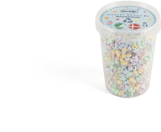 Dantoy kralen xl pastel gerecycled - 1580 stuks - milieuvriendelijk speelgoed.