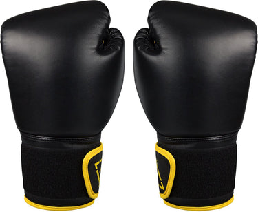 Avento bokshandschoenen pu - 6 oz - zwart geel