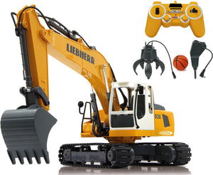 Jamara rc voertuig landbouwvoertuigen - 405112 rc graafmachine liebherr r936 met bak en grijper rc model kant en klaar - 1:20