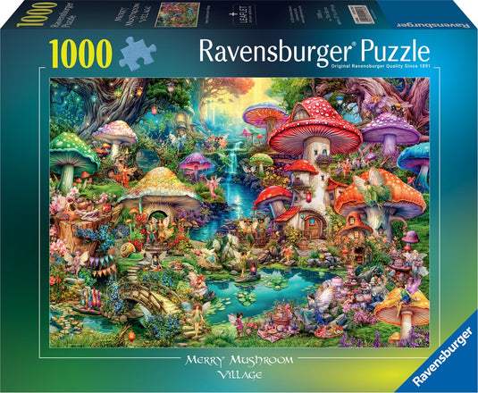 Ravensburger legpuzzel merry mushroom village, 1000st.