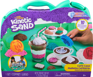 Kinetic sand - cafékoffer met 793 g speelzand in 4 kleuren 9 gereedschappen - origineel