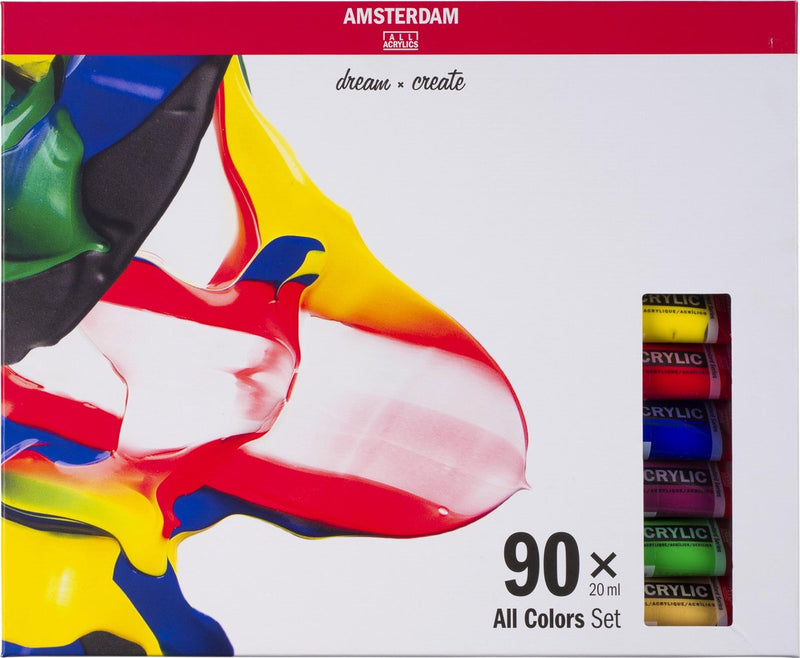Afbeelding laden in galerijviewer, Bruynzeel amsterdam standard series acrylverf complete collectie set 20ml, 90dlg.
