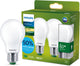 Philips led philips ultra efficient led lamp mat - 60 w - e27 - warmwit licht - 2-pack - bespaar op energiekosten