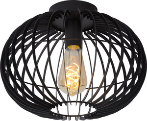 Lucide reda - plafonnière (plafondlamp) - ø 32 cm - 1xe27 - zwart