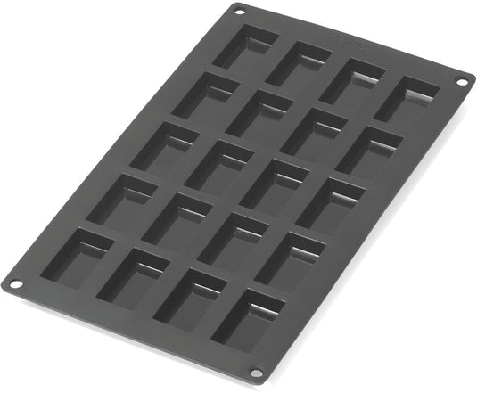 Lékué bakvorm 20 financiers - siliconen - black