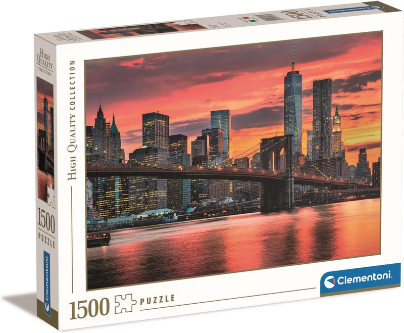 Afbeelding laden in galerijviewer, Clementoni - puzzel - 1500 stukjes - east river bij dusk - puzzel voor volwassenen
