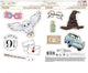 Merkloos sans marque harry potter - magical objects - set of 2 boards of stickers