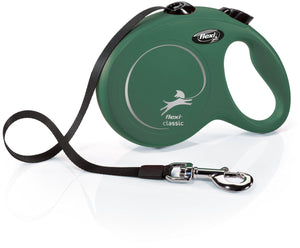 Flexi rollijn classic tape olijfgroen m - lijn - groen - green - tot 25kg m