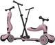 Scoot ride highwaykick 1 push go - 2-in-1 kinderstep met duwstang - step loopfiets 2-in-1, 3 wielen - duwstang 3 hoogtes, afneembare voetsteunen - 1-5 jaar, max 20 50 kg - wildberry