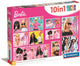 Clementoni - kinderpuzzel 10 in 1 - barbie - diverse afbeeldingen - vanaf 4 jaar
