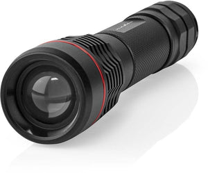 Nedis zaklamp – militaire zaklamp – noodpakket – 1000 lumen – oplaadbaar – 200m bereik – noodzaklamp – zwart