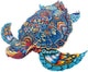 Engelhart houten puzzel schildpad – 128 unieke puzzelstukjes – a4 formaat houten legpuzzel – dieren puzzelspel – ontspannend denkspel – inclusief opbergetui –