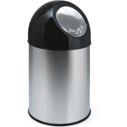 Push prullenbak v-part 31023462 rvs zilver