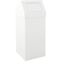 Push prullenbak dutchdesign 31009008 gepoedercoat aluminium wit
