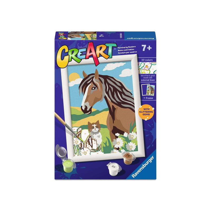 Afbeelding laden in galerijviewer, Ravensburger creart paard en poesje
