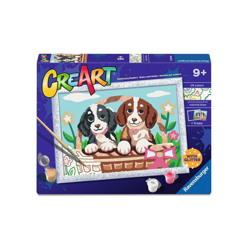 Afbeelding laden in galerijviewer, Ravensburger creart serie d honden in een mandje
